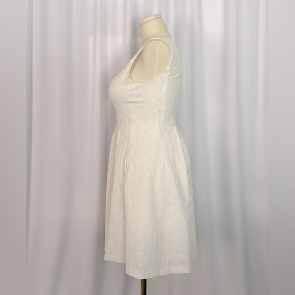 Nine West Textured Fit and Flare Ivory Women's Dress (656) - Picture 4 of 16